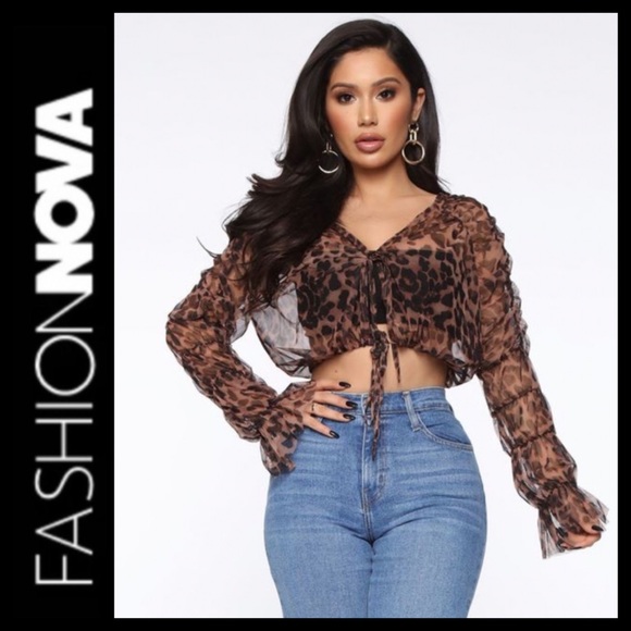 NWT Fashion Nova Mesmerized Mesh Top - Picture 1 of 8
